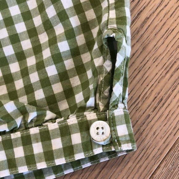 Olive Juice Green Checkered Shorts, Girls 7 - Picture 3 of 4